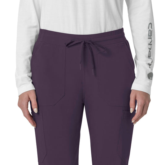 Force Cross-Flex C53110 Cargo Jogger Scrub Pants Black Plum Model Image Left Side | Carhartt