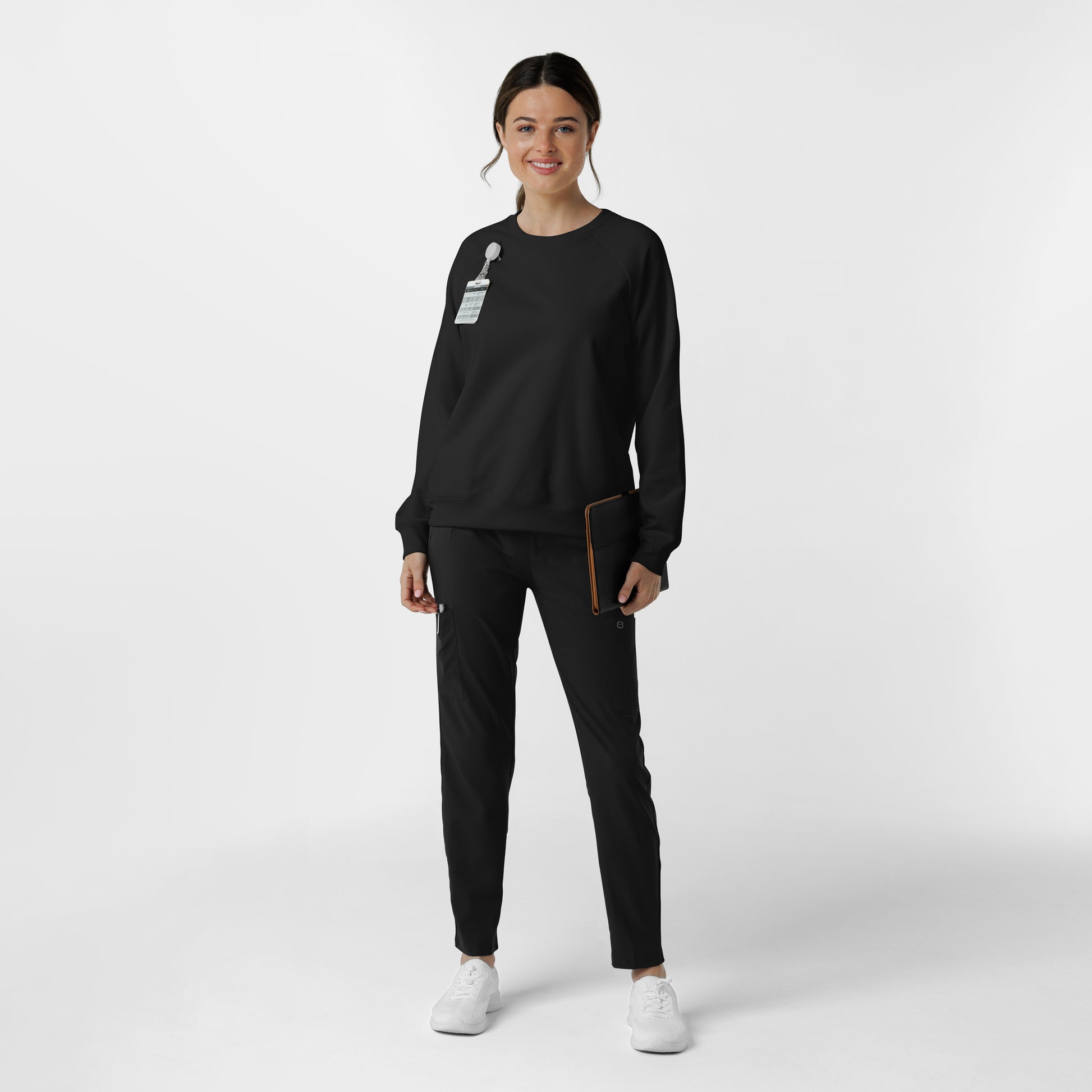 Layers 2169 Women's Pullover Sweatshirt Black