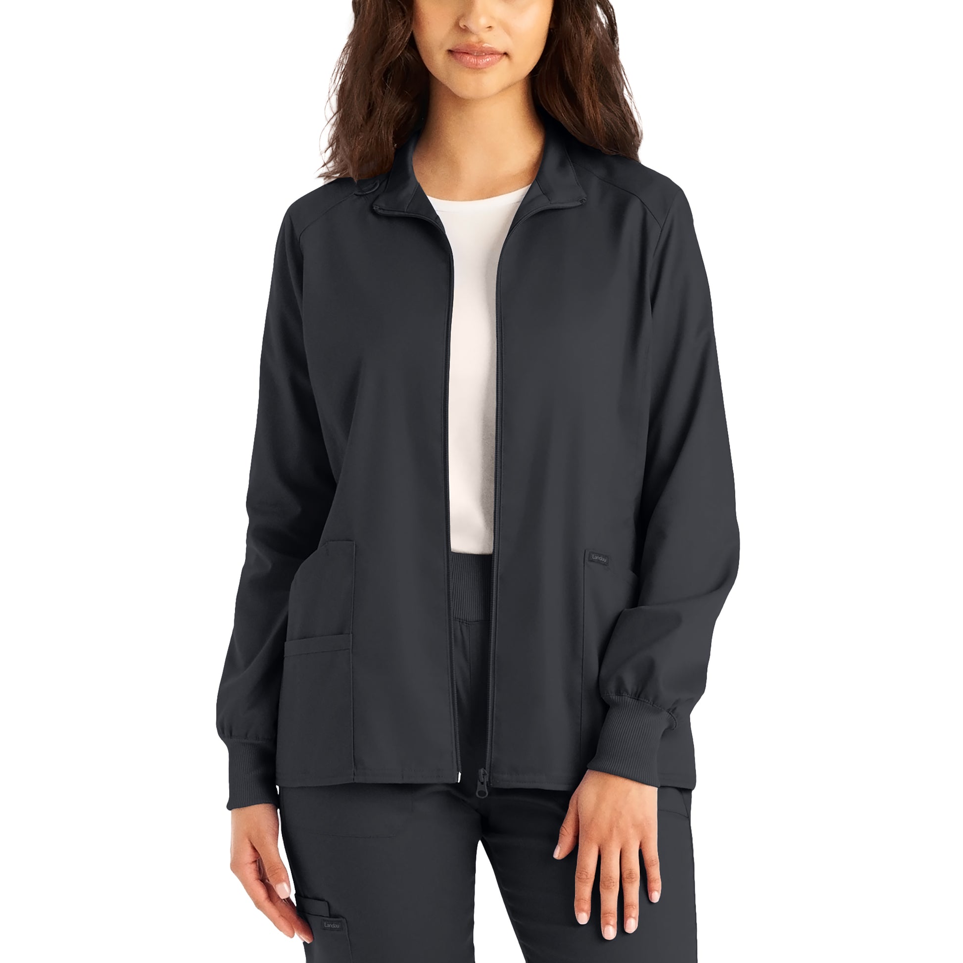 ProFlex LJ701 Women's 3 Pocket Scrub Jacket Graphite Image