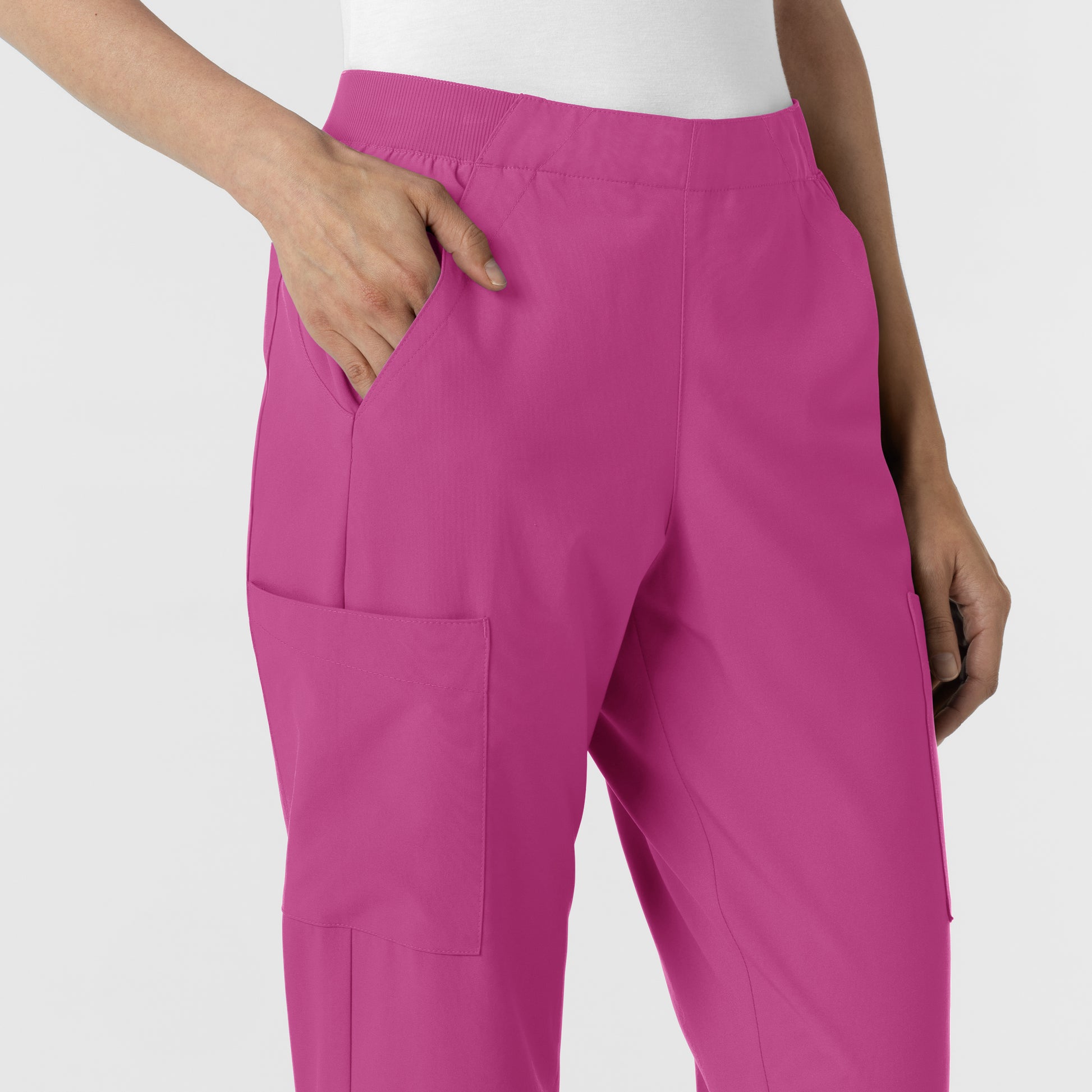 W123 5145 Cargo Utility Scrub Pants Raspberry Model Image Alternate | Wink