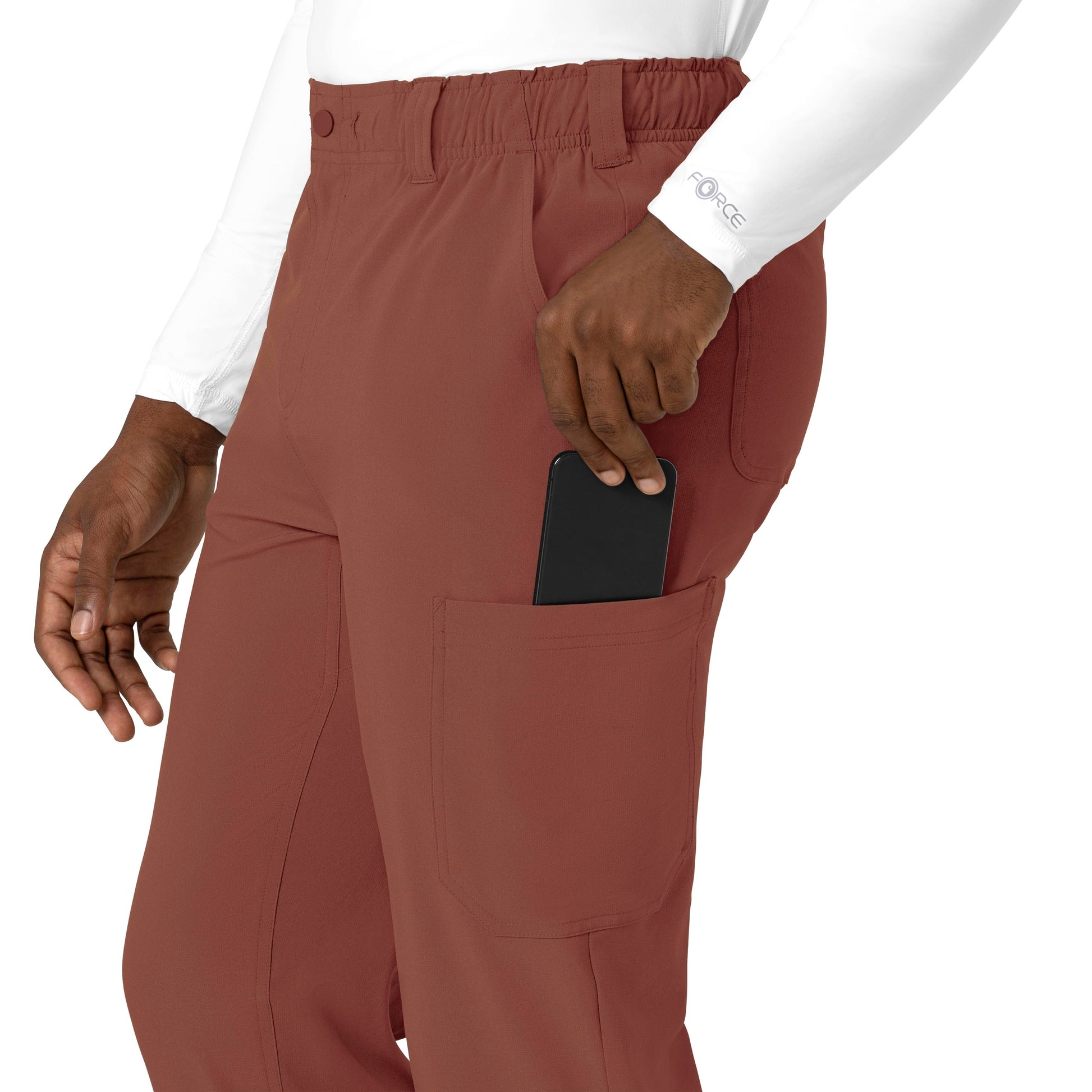 Force Cross-Flex C56410 Men's Straight Leg Scrub Pant Sable Model Image Alternate | Carhartt