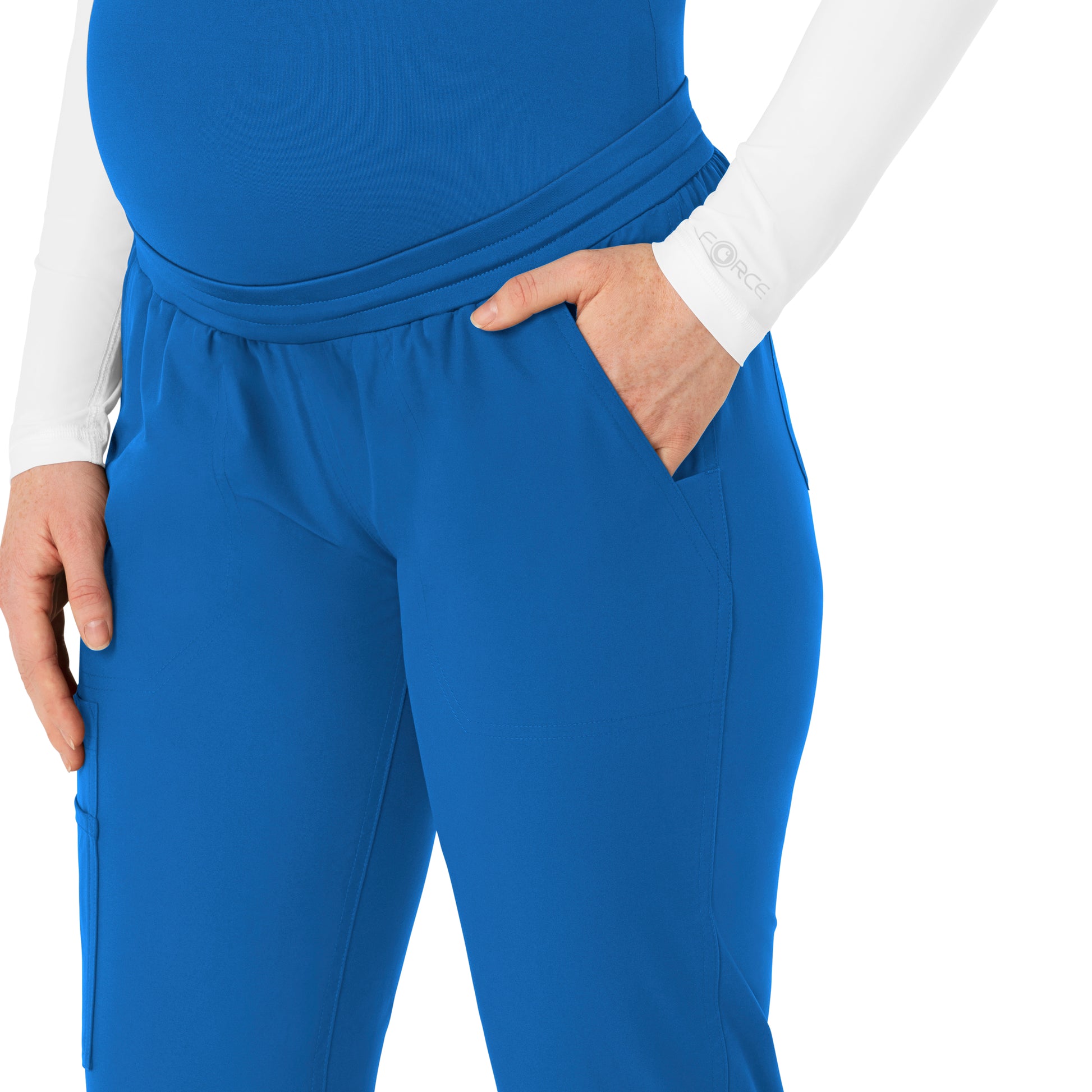 Force Essentials C54113 Maternity Jogger Scrub Pants Royal Model Image Alternate | Carhartt