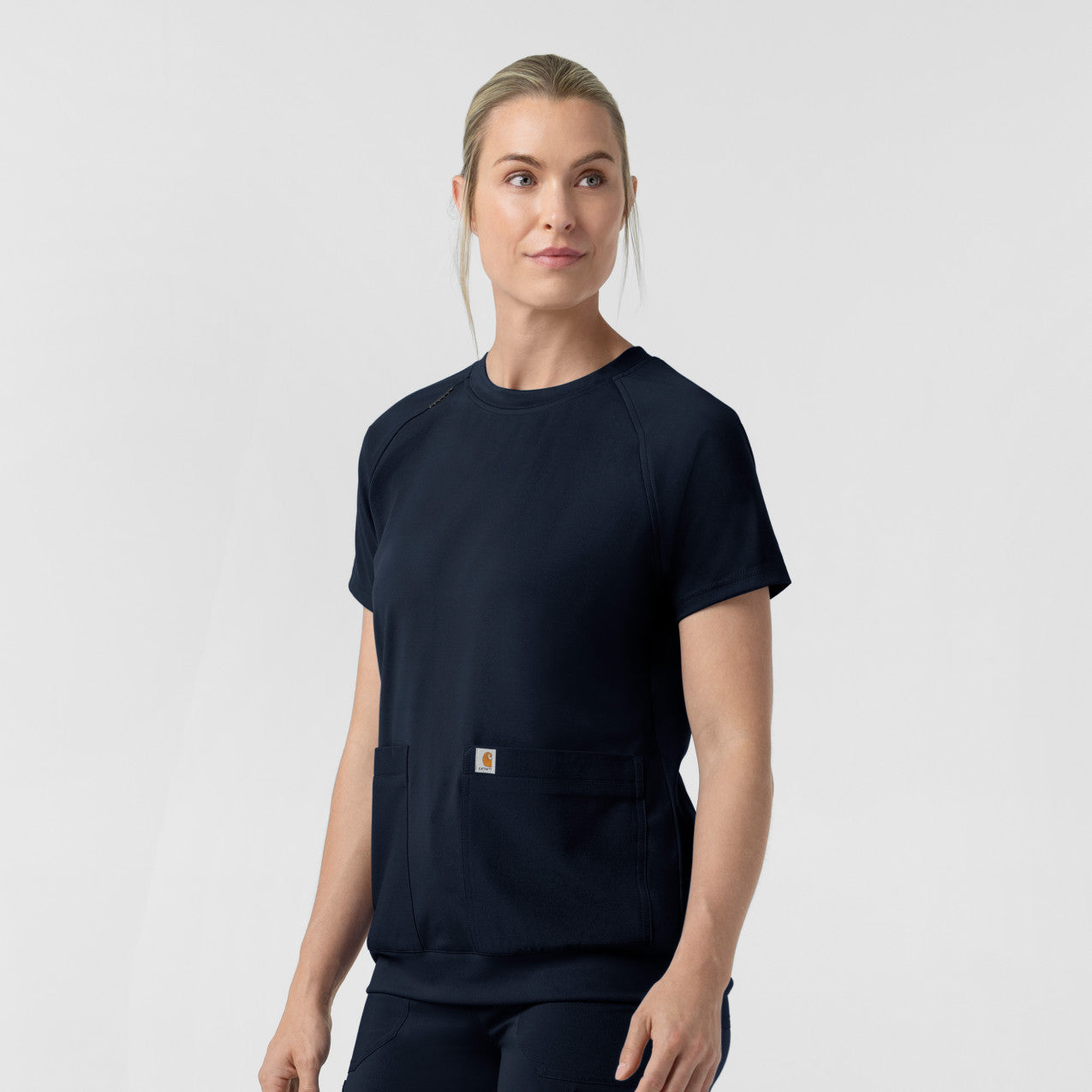 Force Cross-Flex Knit C13290 Women's Crew Neck Scrub Top Navy