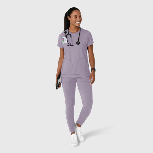RENEW Knit 6359 Women's Flex-n-Reach Crew Neck Scrub Top Wisteria