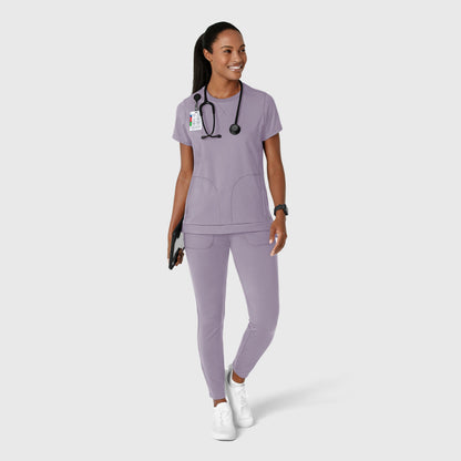 RENEW Knit 6359 Women's Flex-n-Reach Crew Neck Scrub Top Wisteria