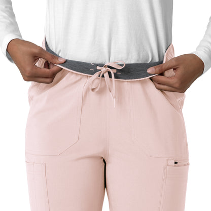 Force Cross-Flex C53210 Women's Straight Leg Cargo Scrub Pants Soft Rose