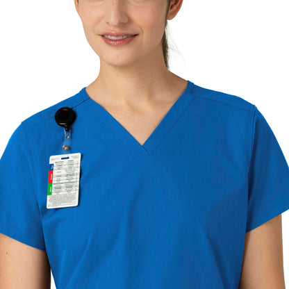 Force Essentials C12113 V-Neck Scrub Top Royal Model Image Alternate | Carhartt