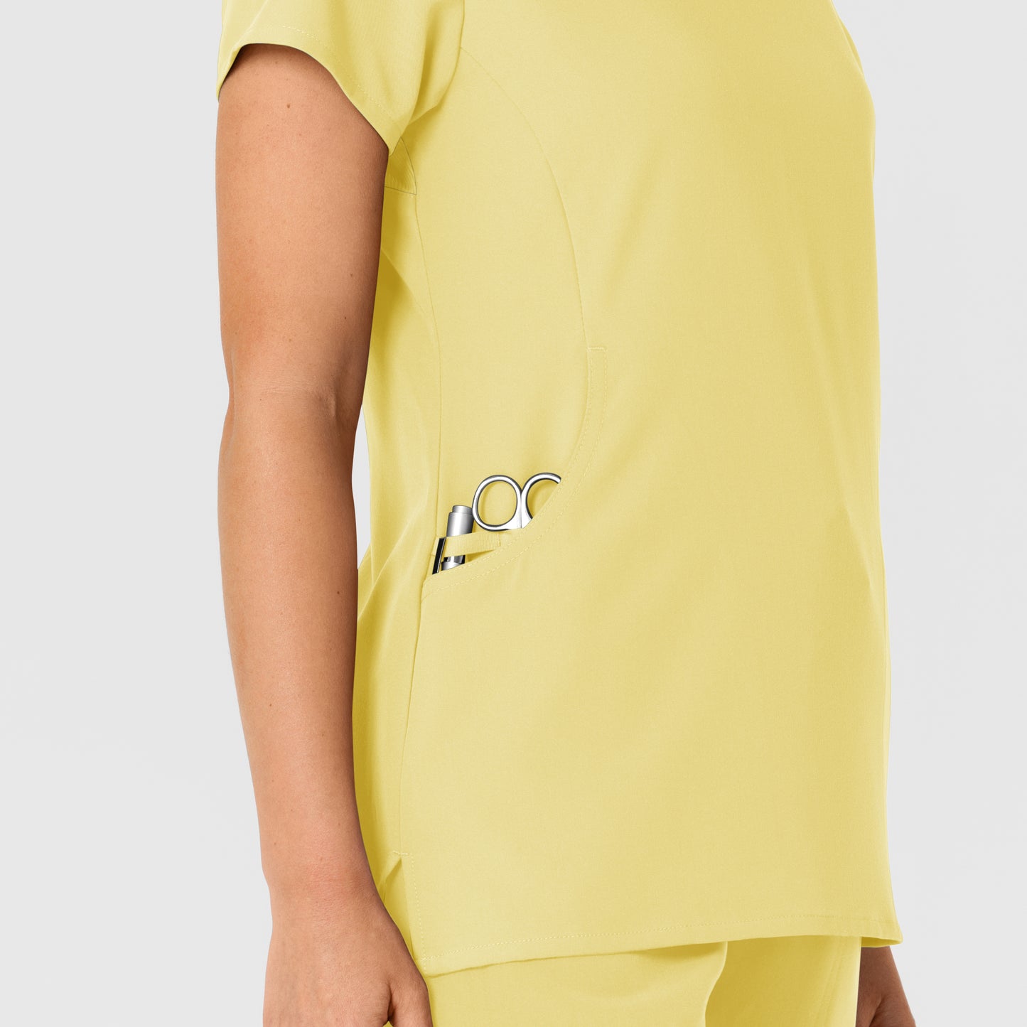 Nova 6432 Flex-n-Reach V-Neck Scrub Top Sunshine Yellow Model Image Alternate | Wink