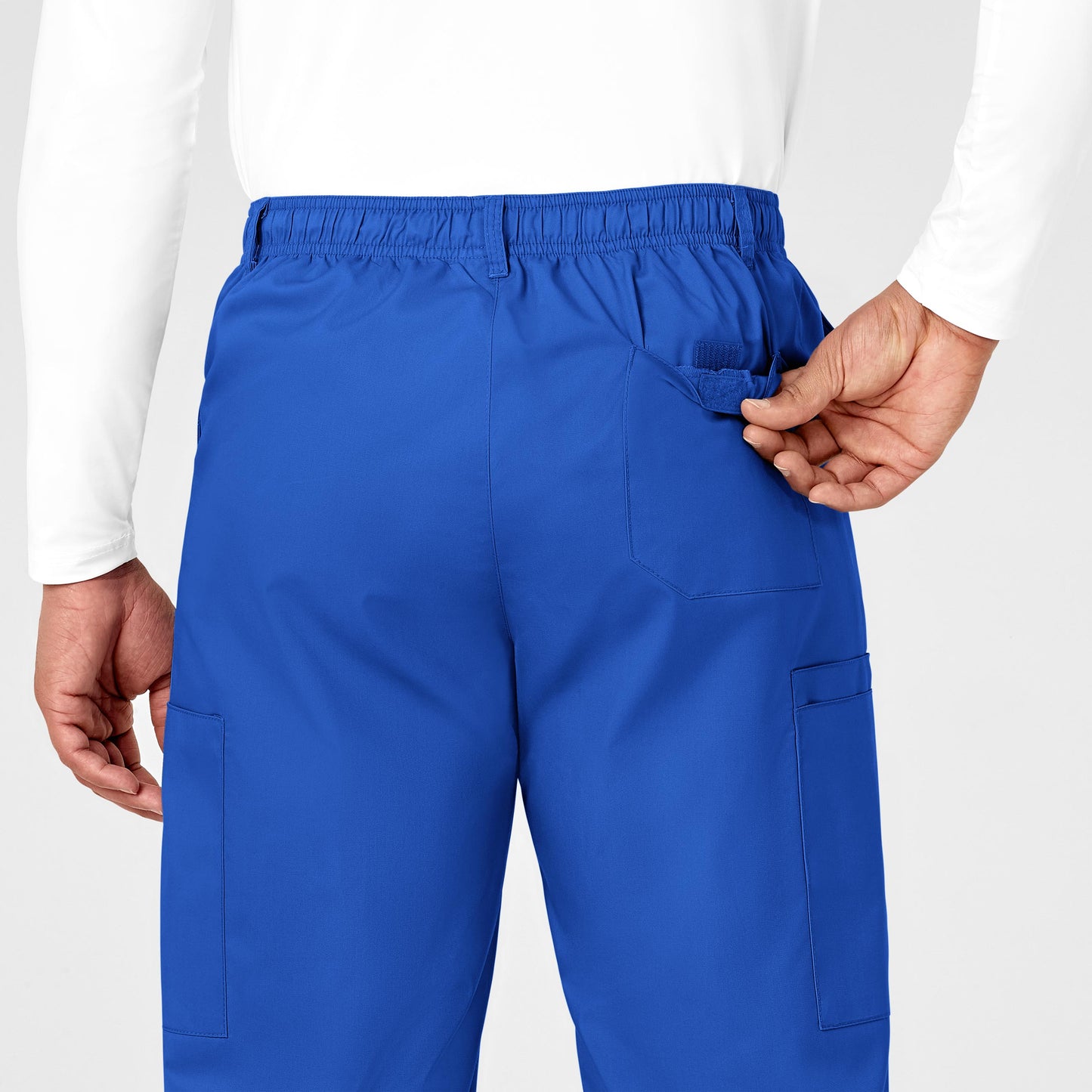 WonderWORK 503 Men's Cargo Scrub Pant Royal Model Image Alternate | Wink