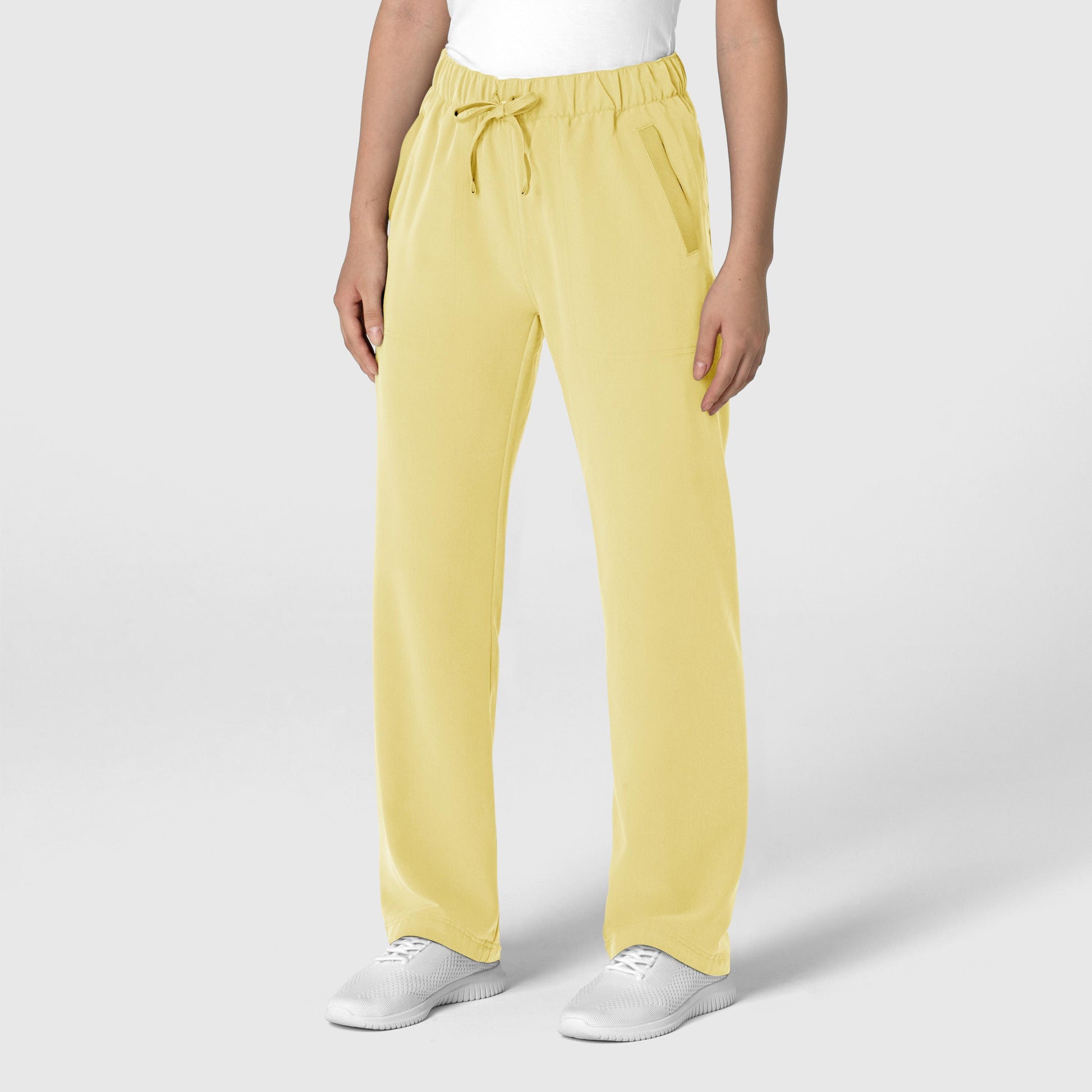 Nova 5232 Stovepipe High-Low Hem Scrub Pant Sunshine Yellow Model Image Left Side | Wink