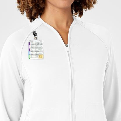 Layers 8209 Fleece Full Zip Jacket White Model Image Alternate | Wink