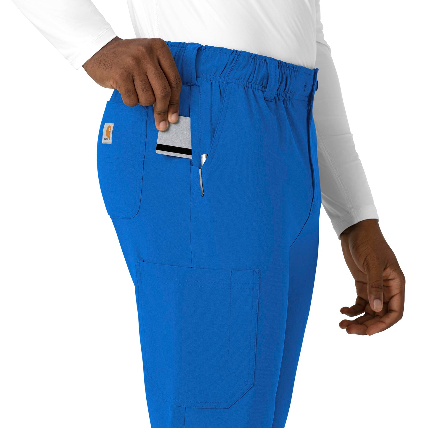 Force Cross-Flex C56410 Men's Straight Leg Scrub Pant Royal Model Image Alternate | Carhartt