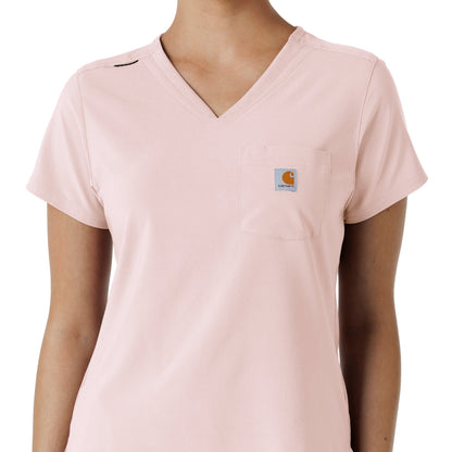 Force Cross-Flex C13410 Women's Tuck-In Scrub Top Soft Rose