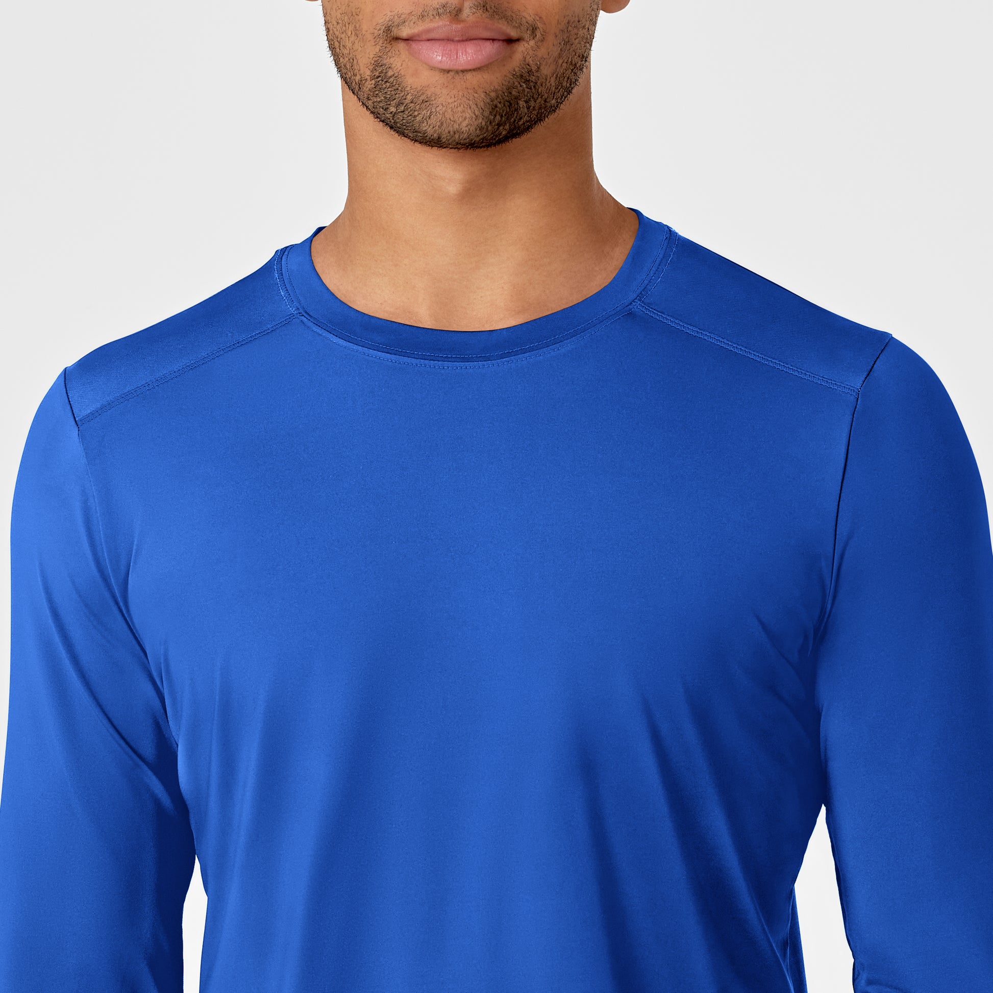 Layers 2629 Men's Performance Long Sleeve Tee Royal Model Image Left Side | Wink