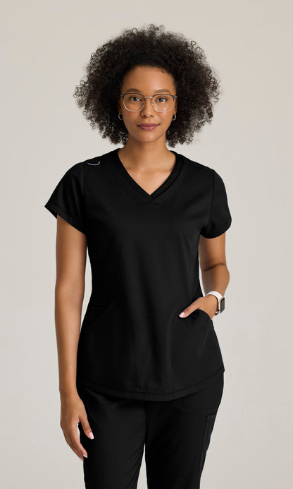 Grey's Anatomy GRT261 Evelyn Scrub Top Black