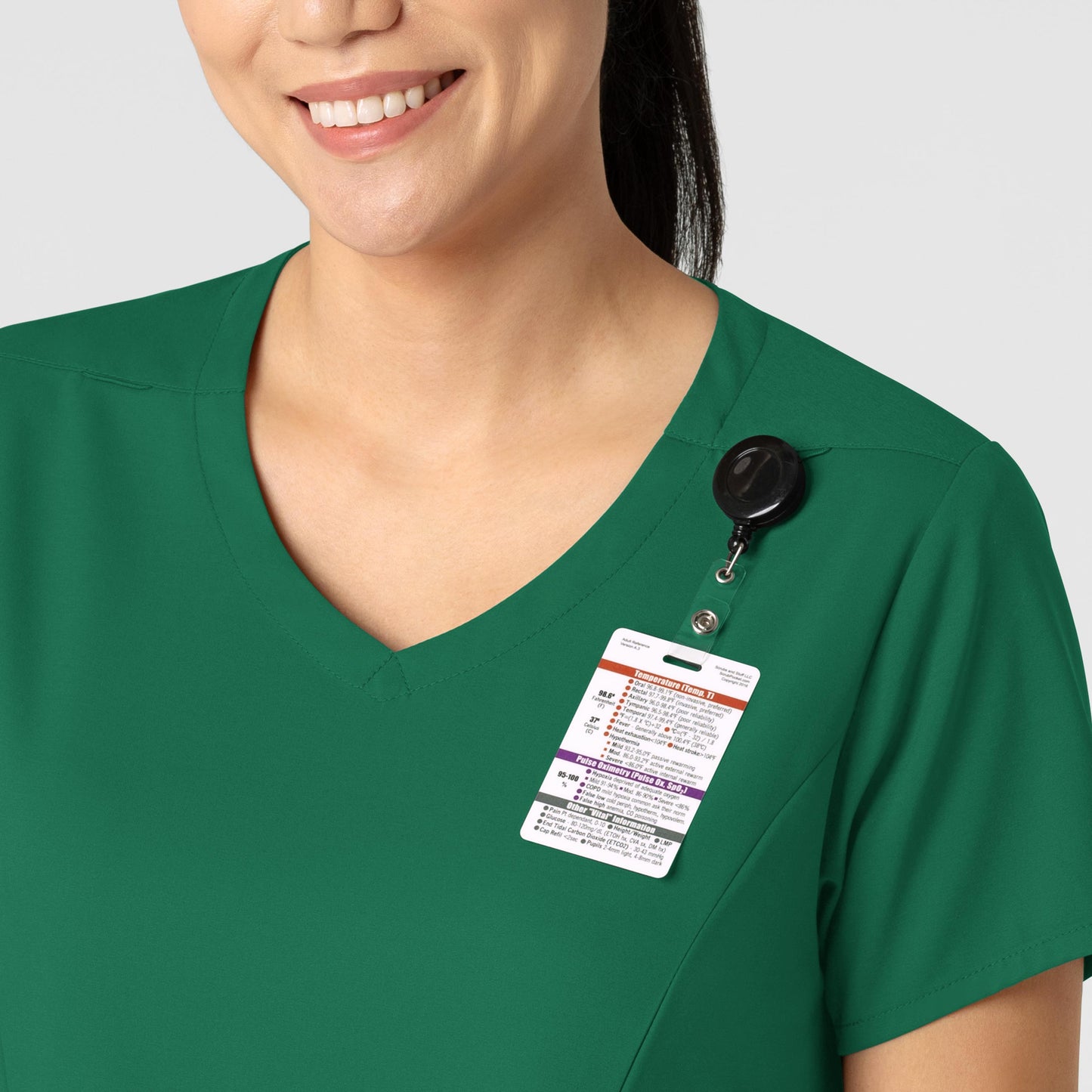 Boundless 6251 2-Pocket V-Neck Scrub Top Hunter Model Image Alternate | Wink