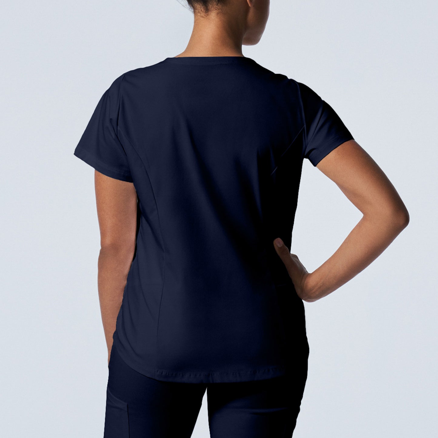 ProFlex LT107 Women's 2 Pocket V Neck Scrub Top True Navy Image