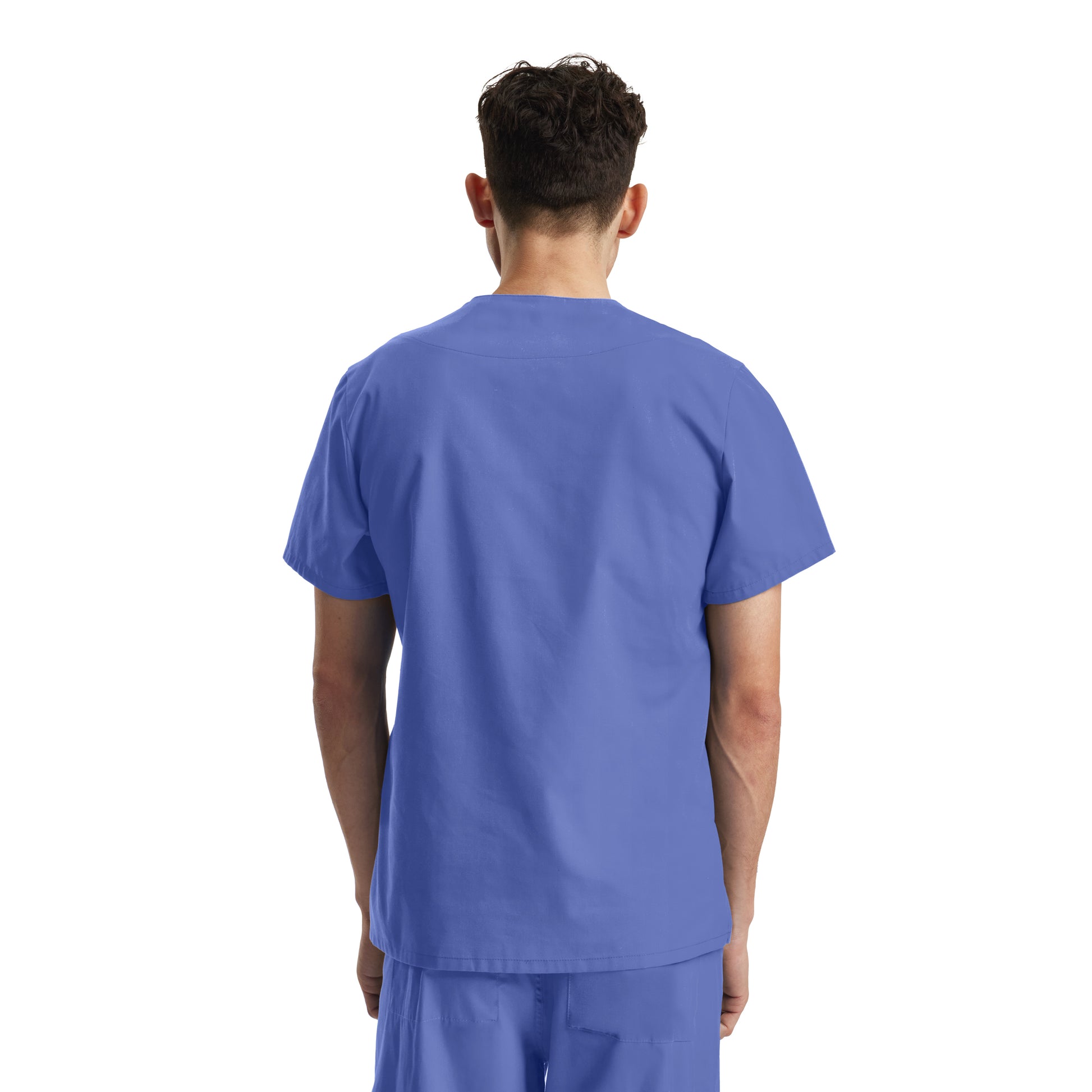 Essentials LT121 Unisex 3 Pocket V Neck Scrub Top Ceil Blue Image