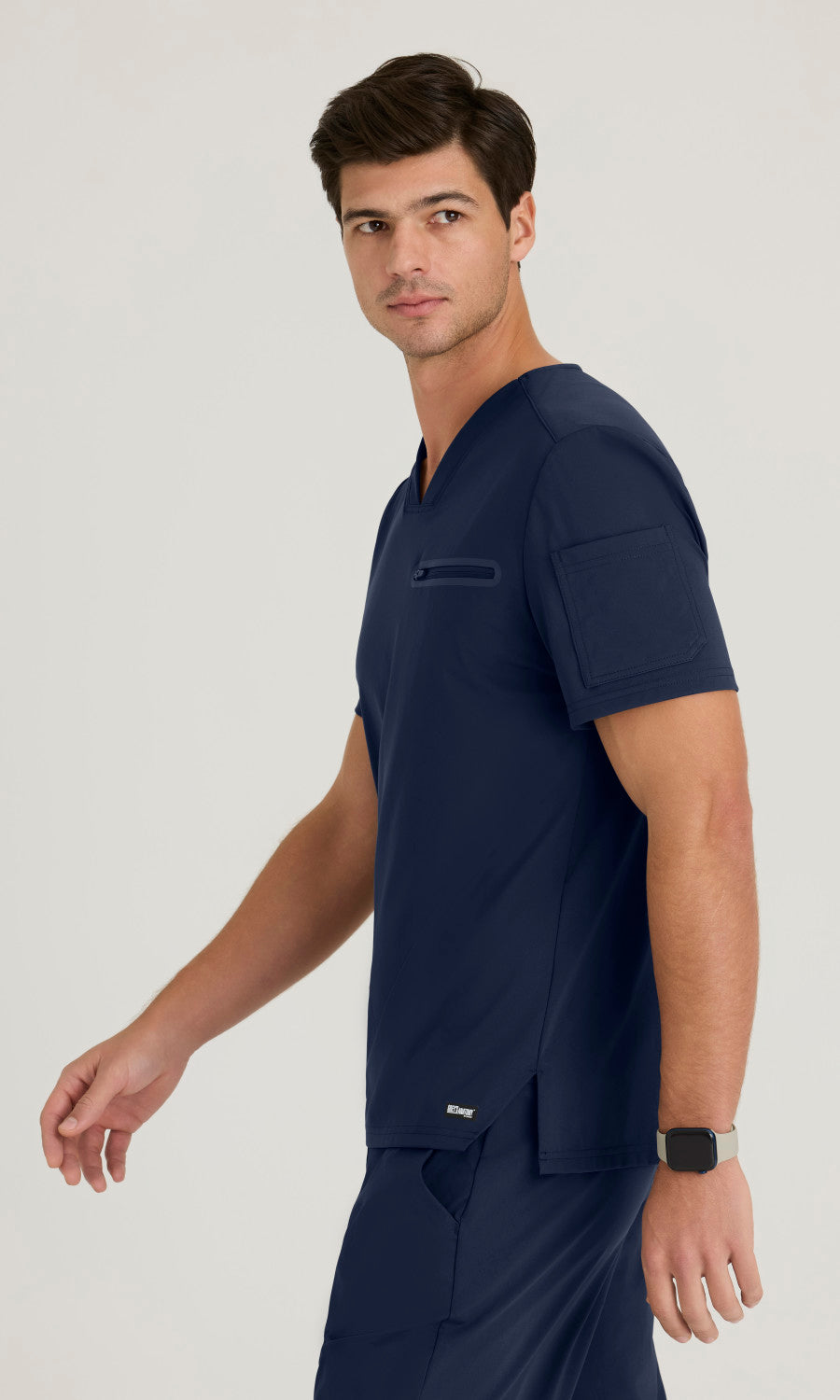 Grey's Anatomy Knit Stretch GRST275 Clarity Top Indigo