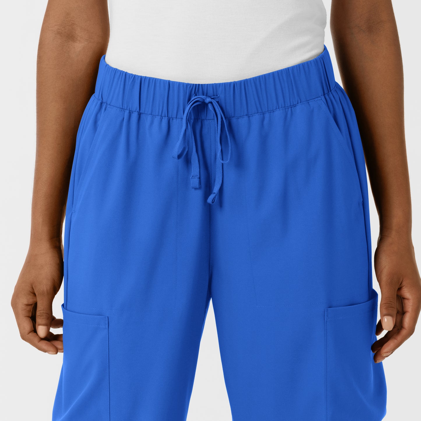 Boundless 5451 Women's Classic Wide Leg Cargo Scrub Pants Royal