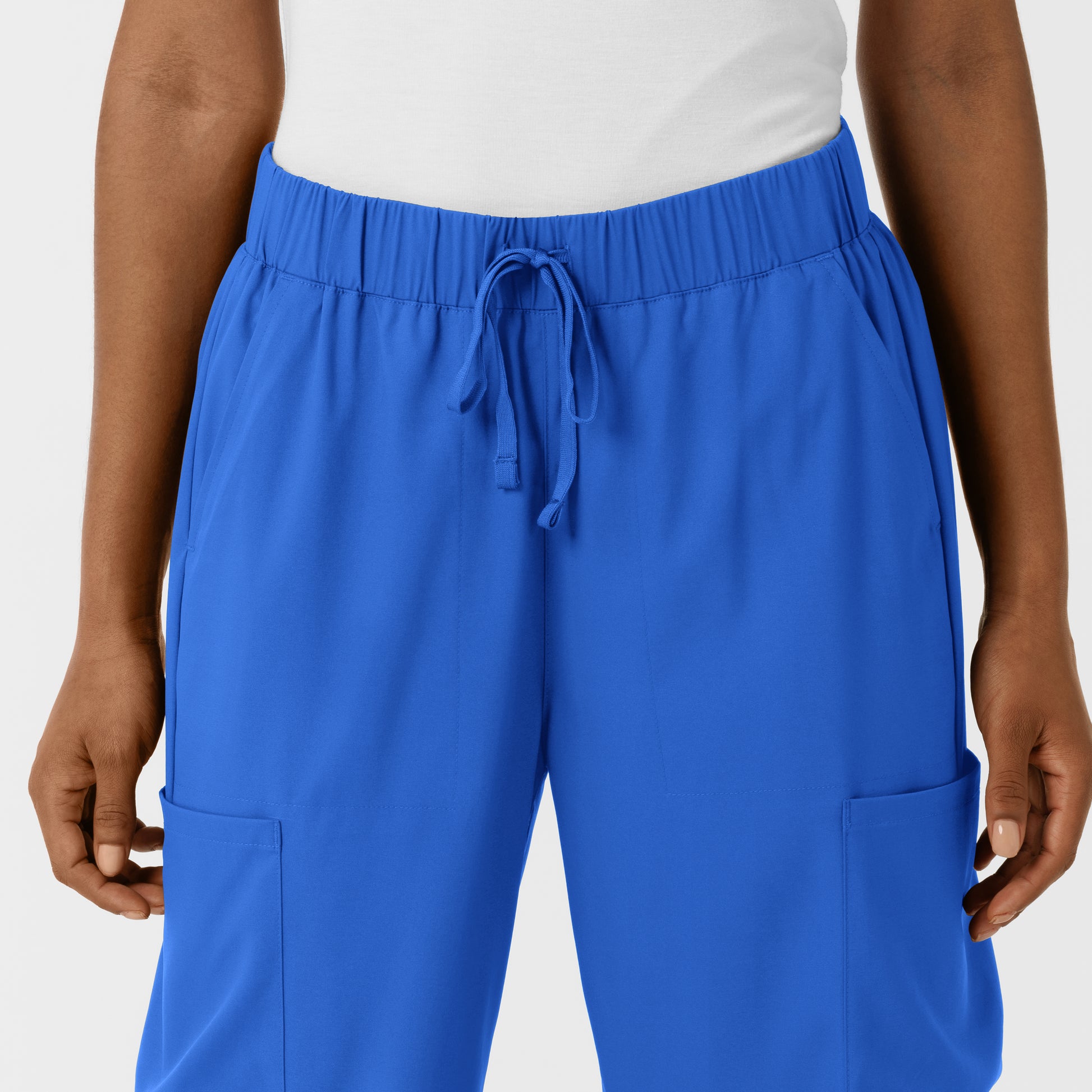 Boundless 5451 Women's Classic Wide Leg Cargo Scrub Pants Royal