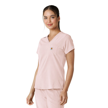 Force Cross-Flex C13410 Women's Tuck-In Scrub Top Soft Rose