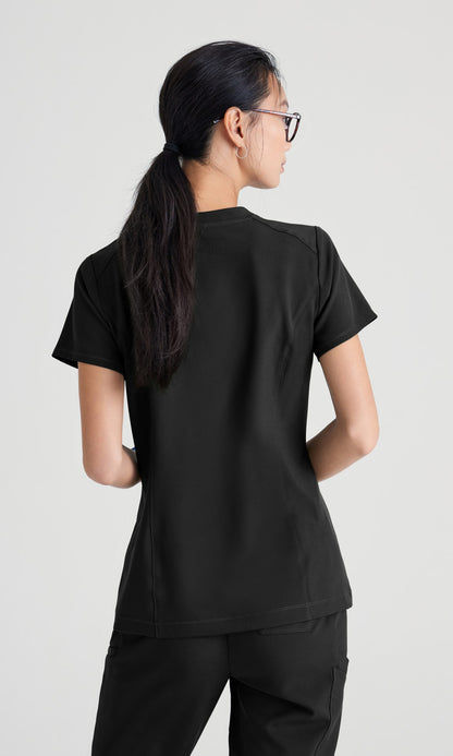 Grey's Anatomy Evolve GSST181 Sway Tuck-In Scrub Top Black