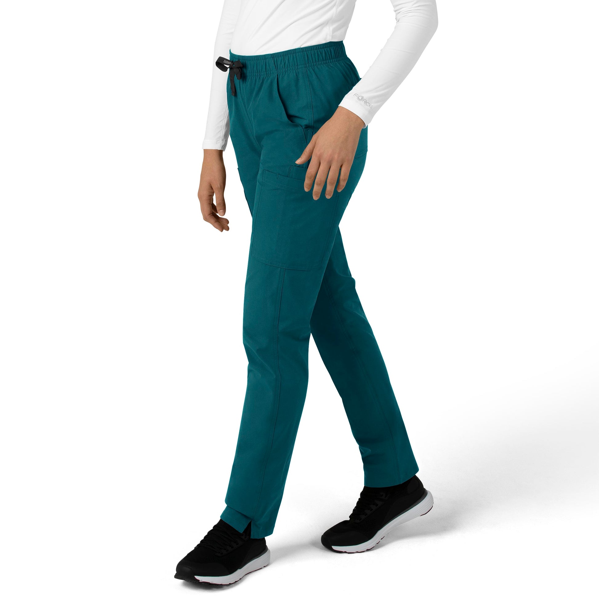 Force Essentials C51213 Straight Leg Scrub Pants Caribbean Blue Model Image Right Side | Carhartt