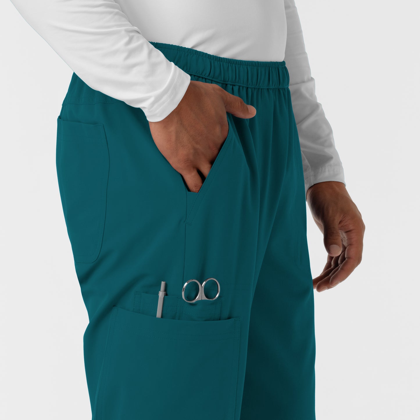 NURTUR 5380 Men's Straight Leg Cargo Scrub Pants Caribbean