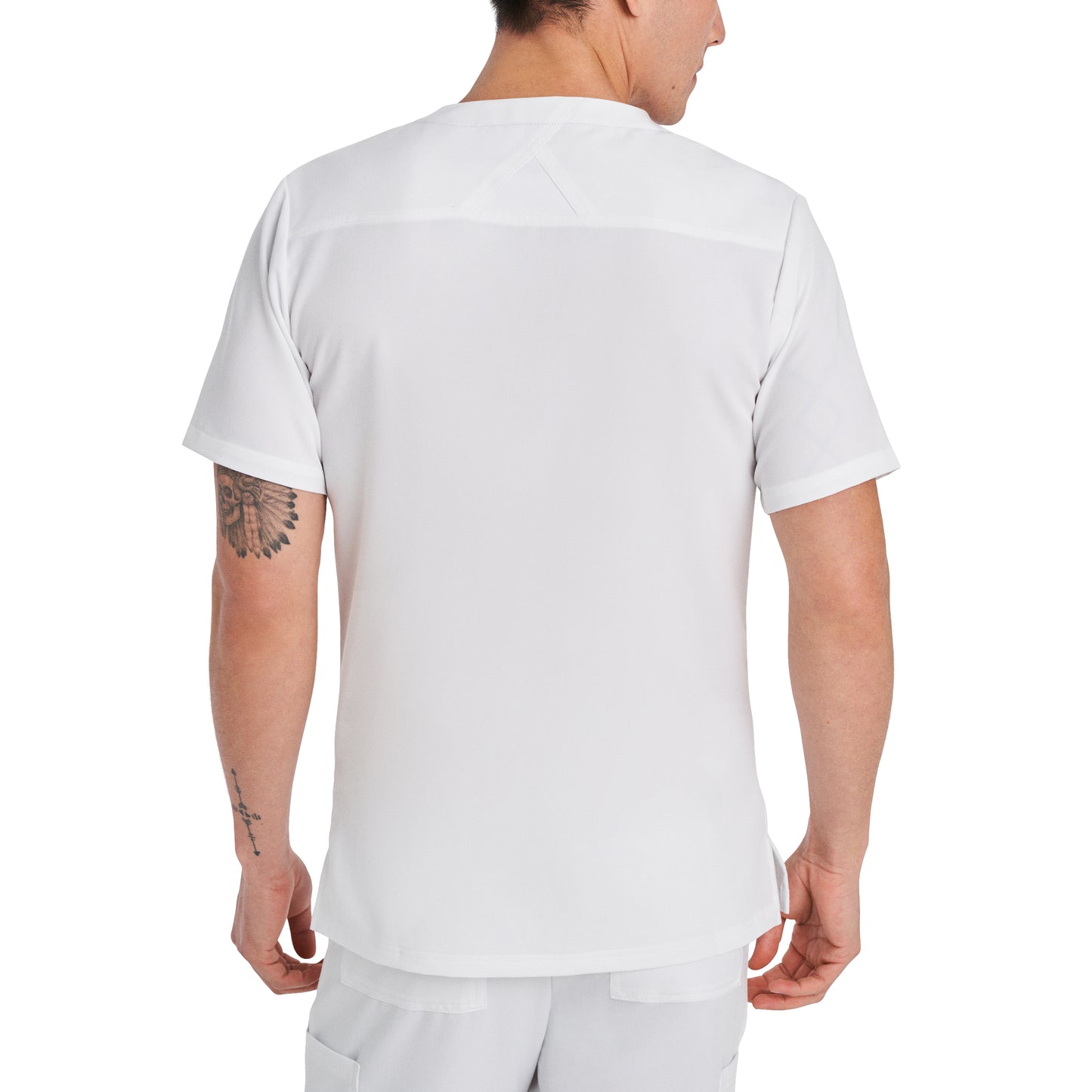 V-Tess 2207 Men's 3 Pocket V Neck Scrub Top White Image