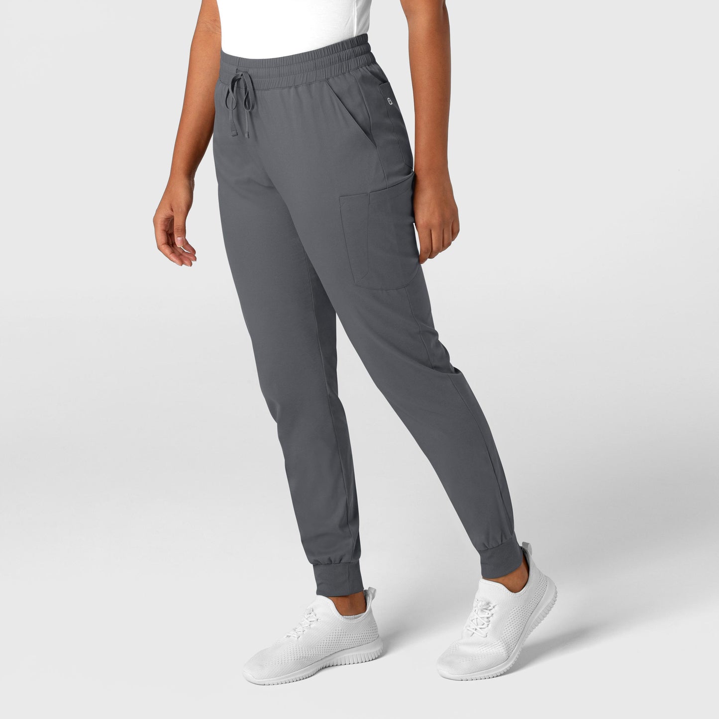 Boundless 5151 Jogger Scrub Pants Pewter Model Image Right Side | Wink