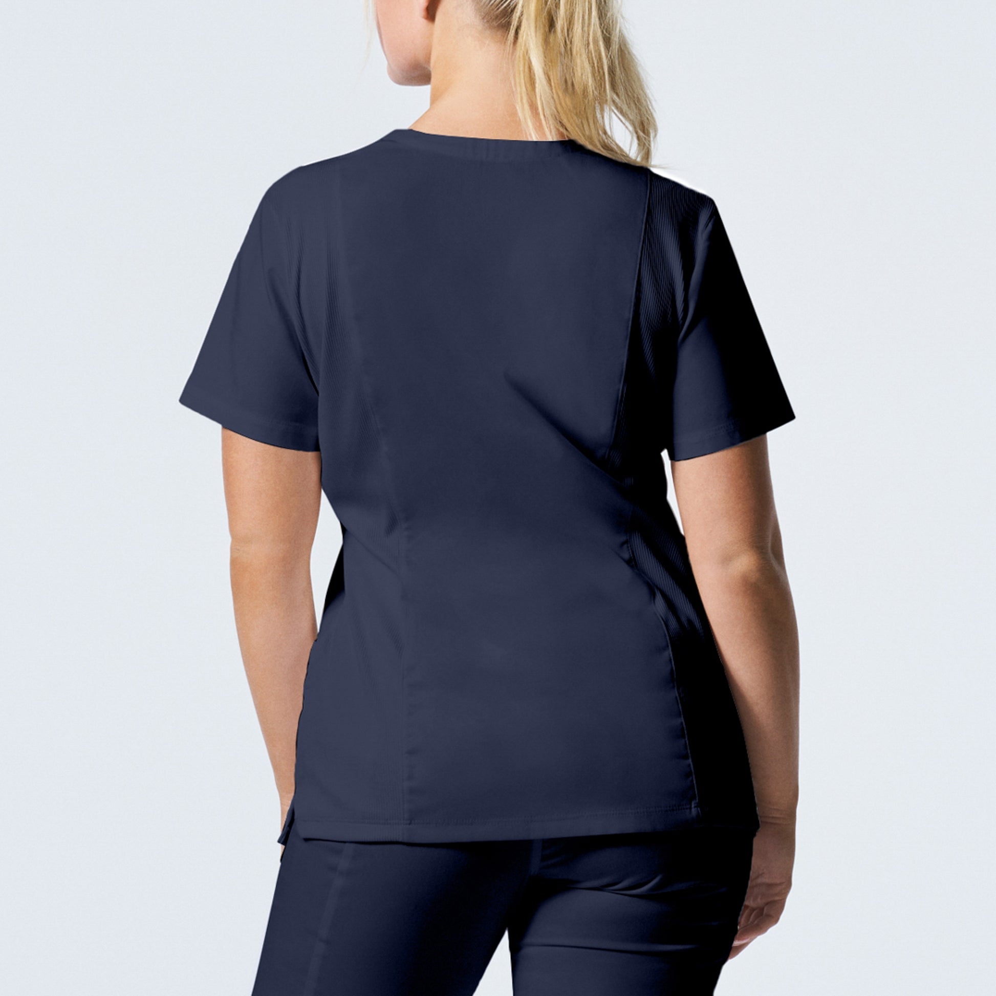 ProFlex LT105 Women's 3 Pocket V Neck Scrub Top True Navy Image