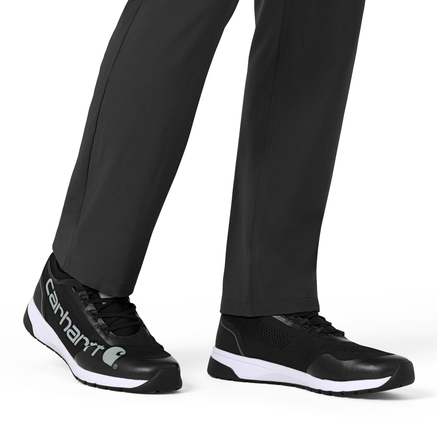 Force Cross-Flex C56410 Men's Straight Leg Scrub Pants Black Model Image Left Side | Carhartt