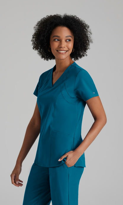 Barco One 5105 Racer Scrub Top Bahama