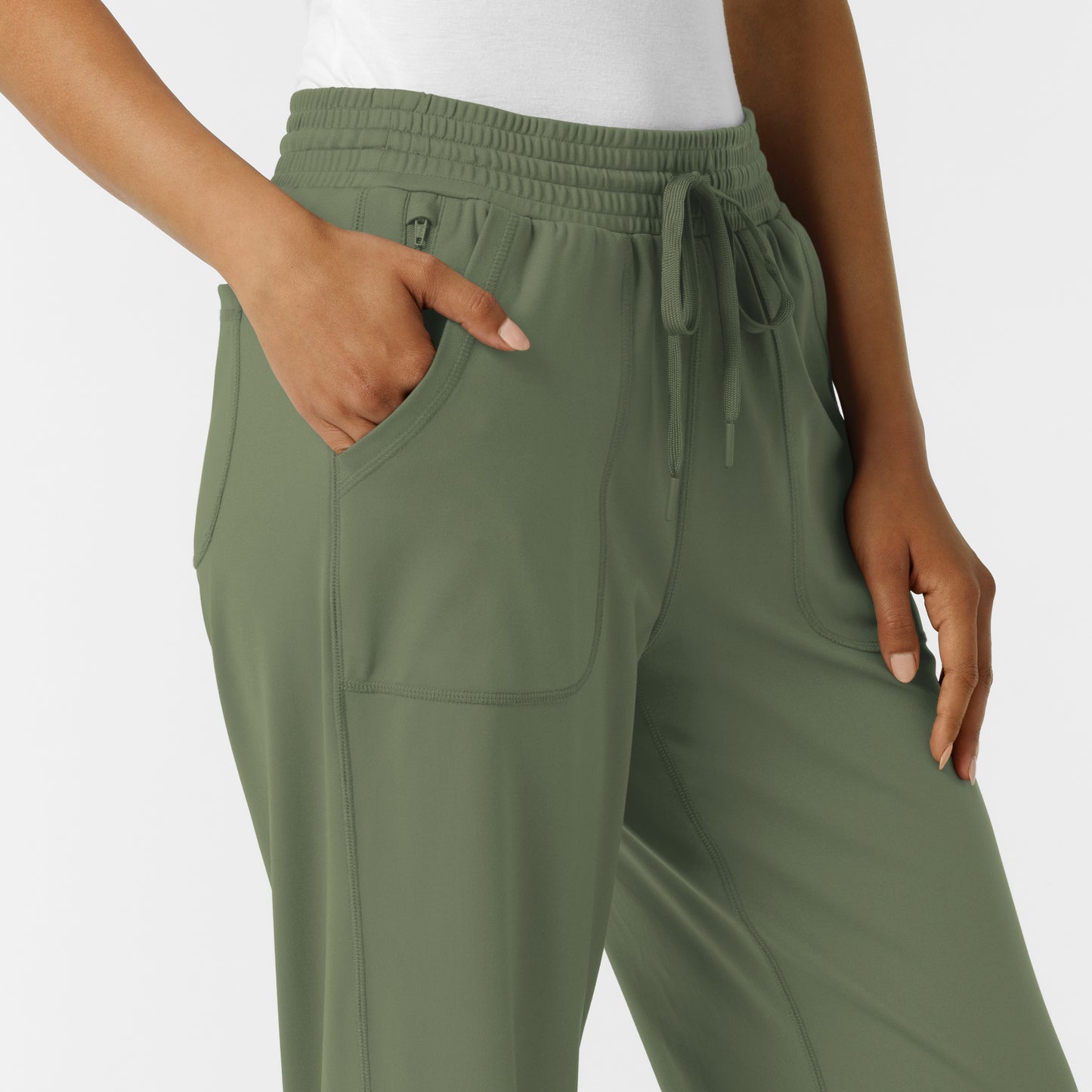 RENEW Knit 5559 Women's Wide Leg Scrub Pants Olive
