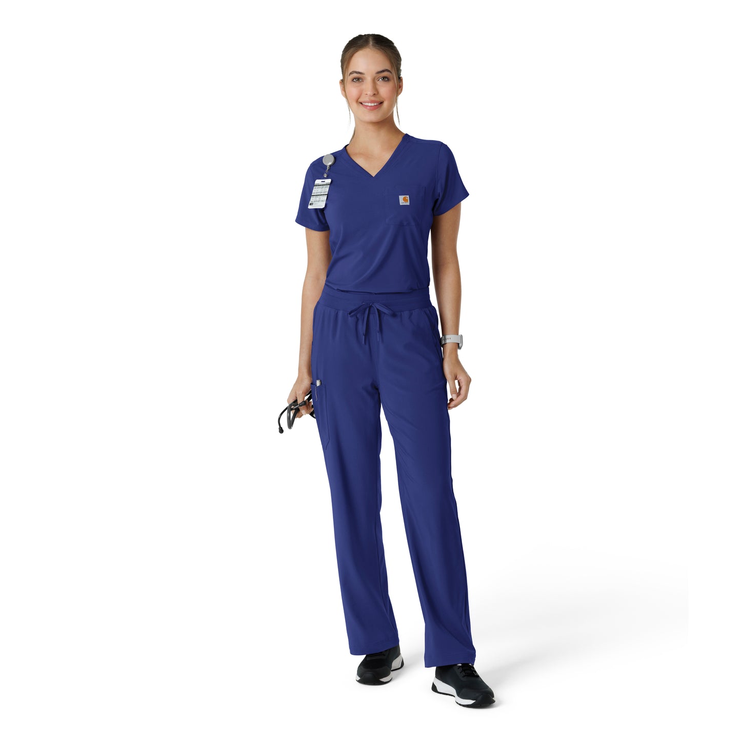 Force Cross-Flex C13410 Women's Tuck-In Scrub Top Galaxy Blue