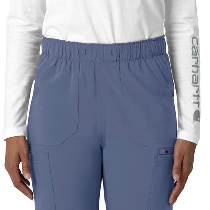 Force Cross-Flex C53210 Straight Leg Cargo Scrub Pants Riverside Model Image Left Side | Carhartt