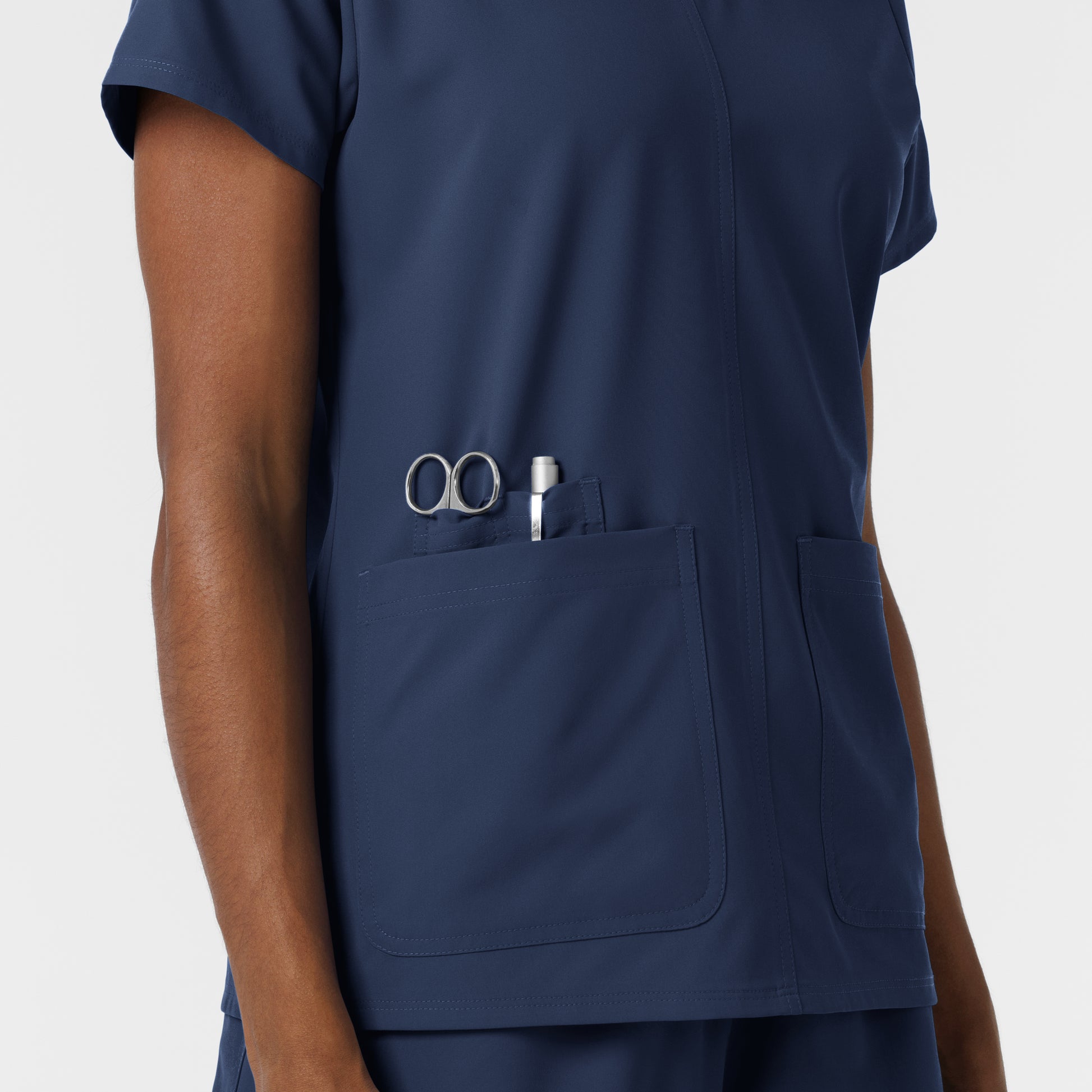 NURTUR 6180 Women's V-Neck Scrub Top Navy