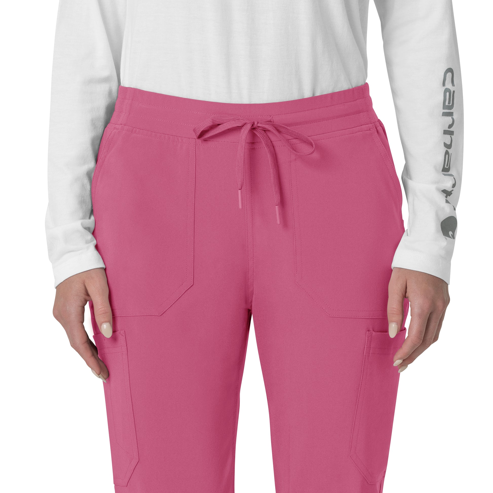 Force Cross-Flex C53110 Women's Cargo Jogger Scrub Pants Electric Fuschia