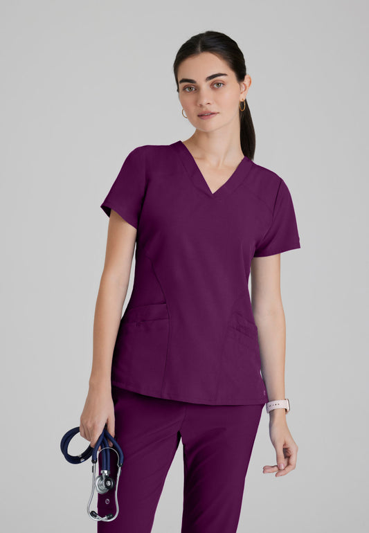 Barco One 5106 Pulse Scrub Top Wine