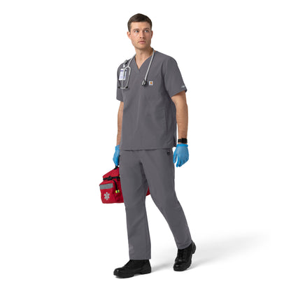 Rugged Flex C16239 Men's Ripstop V-Neck Scrub Top Pewter