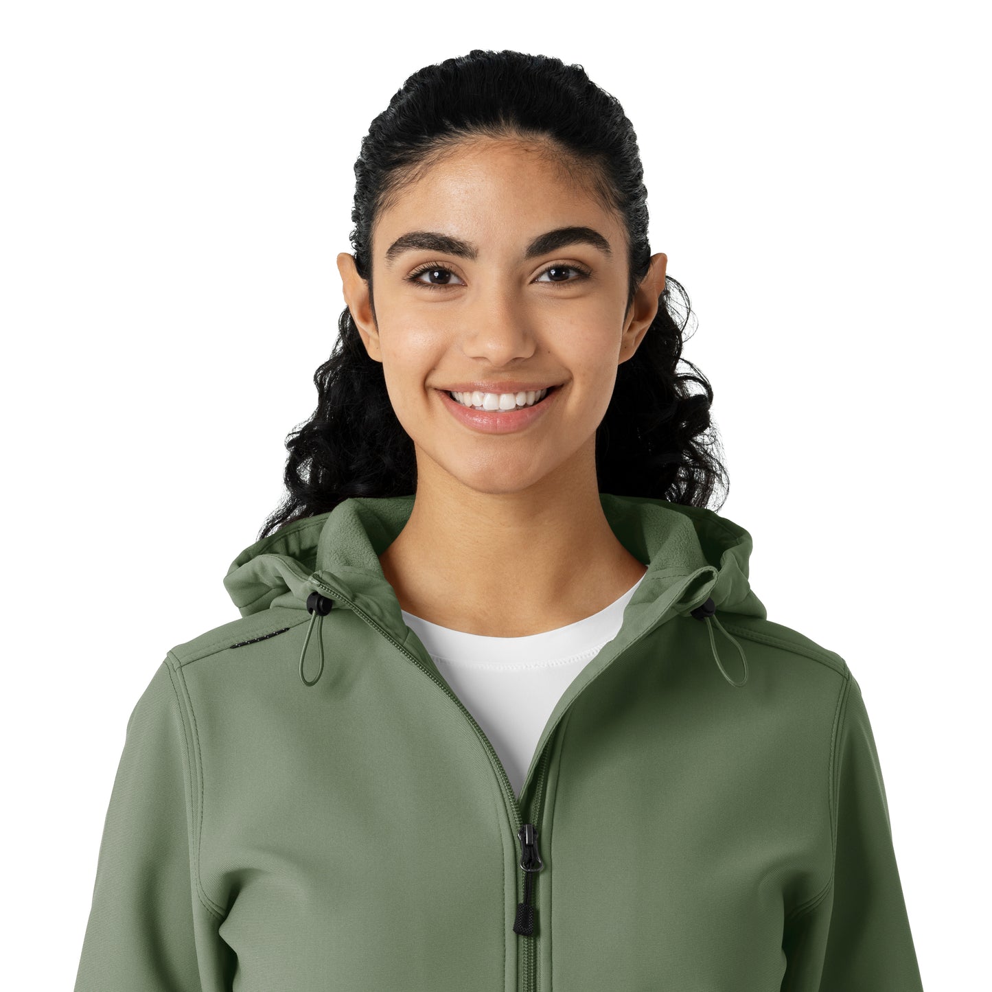 Layers C85023 Women's Bonded Fleece Hoodie Olive