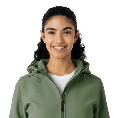 Layers C85023 Women's Bonded Fleece Hoodie Olive