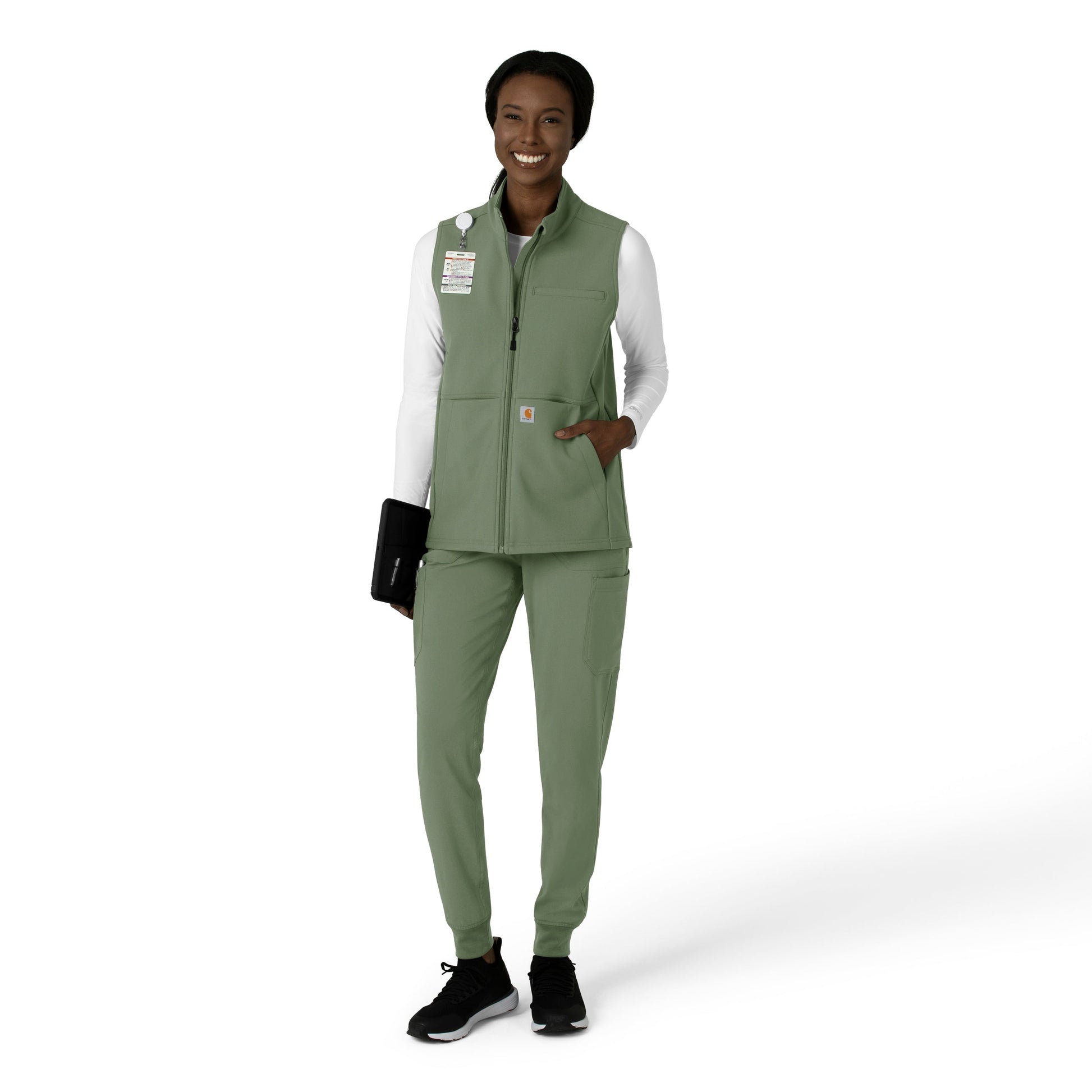 Rugged Flex C83023 Women's Bonded Fleece Vest Olive