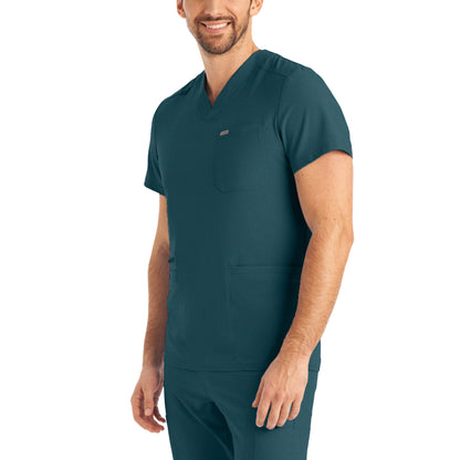 Forward LT110 Men's 4 Pocket V Neck Scrub Top Caribbean Image