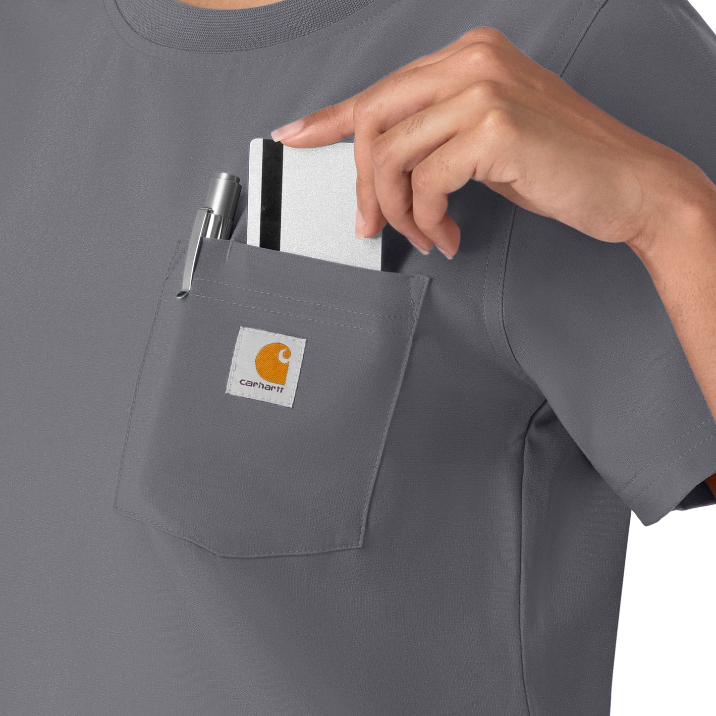 Force Cross-Flex C13510 Women's Crew Neck Scrub Top Pewter