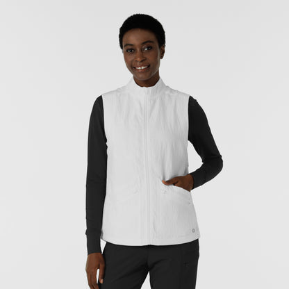 Layers 8214 Women's Everything Everywhere Scrub Vest White