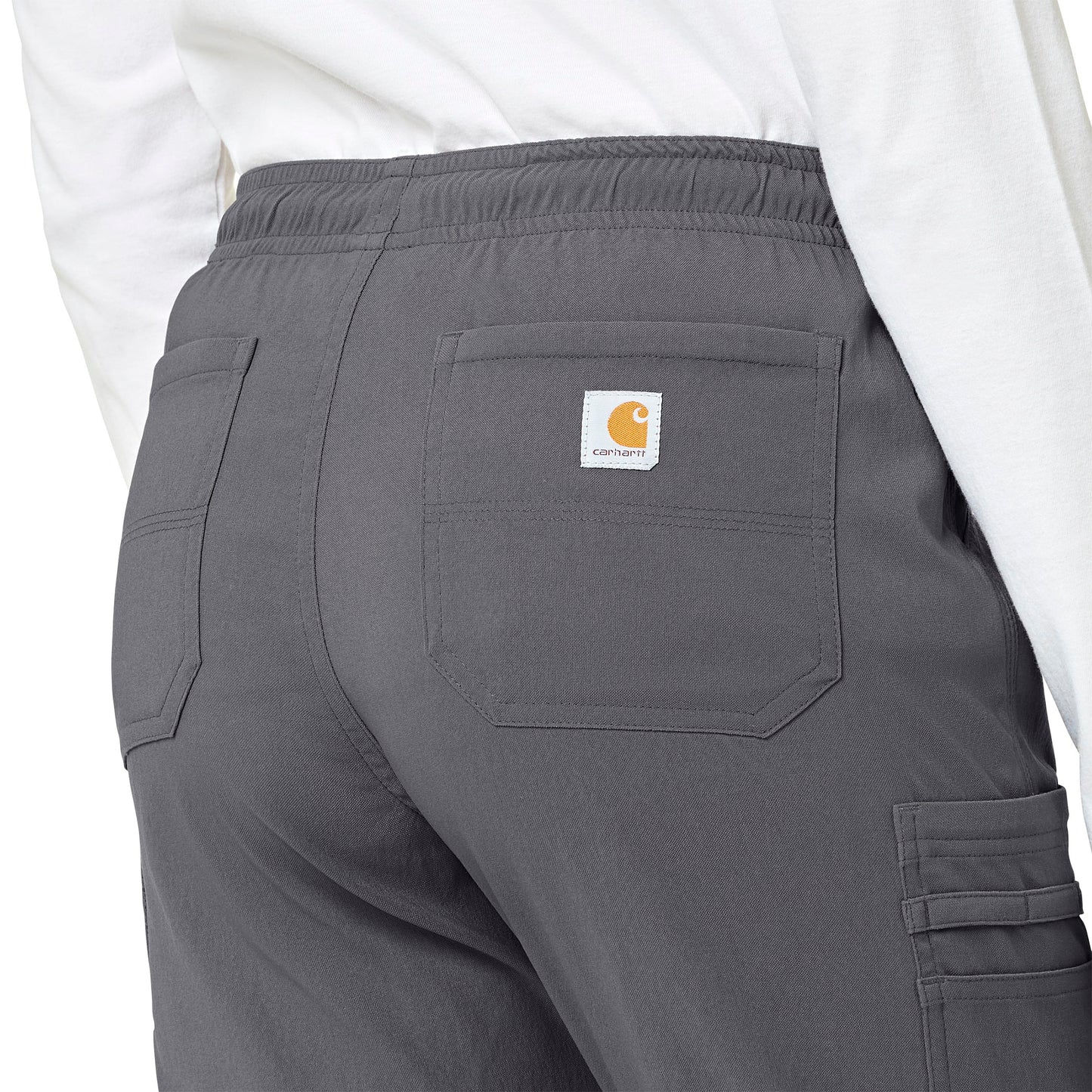 Rugged Flex Peak C52137 Cargo Jogger Scrub Pant Pewter Model Image Alternate | Carhartt