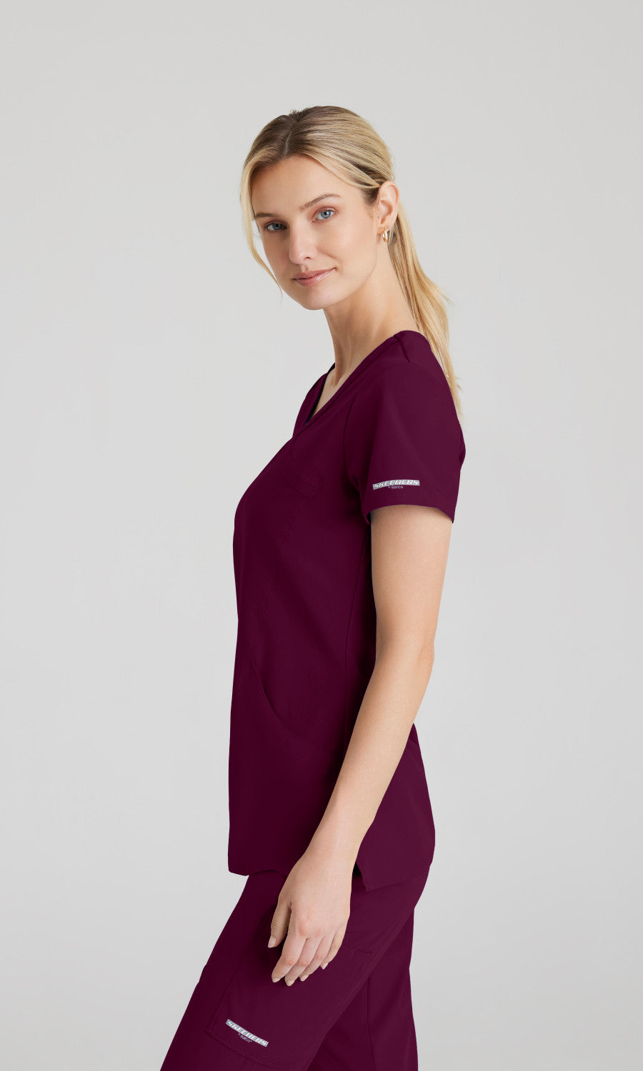 Skechers SK102 Reliance Scrub Top Wine