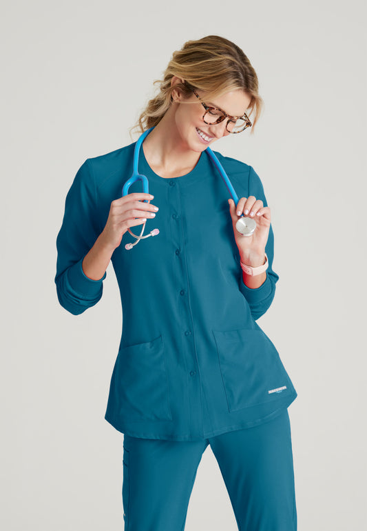 Skechers SK401 Stability Scrub Jacket Bahama Model Image Front | Barco